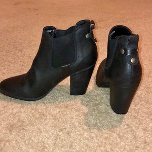 Black Heeled Ankle Boots by Carlos Santana